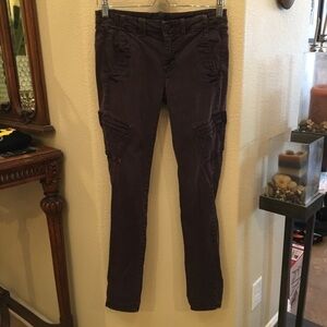 Vintage VINCE Women Purple Slim Cargo Pants Size 26-Made in USA